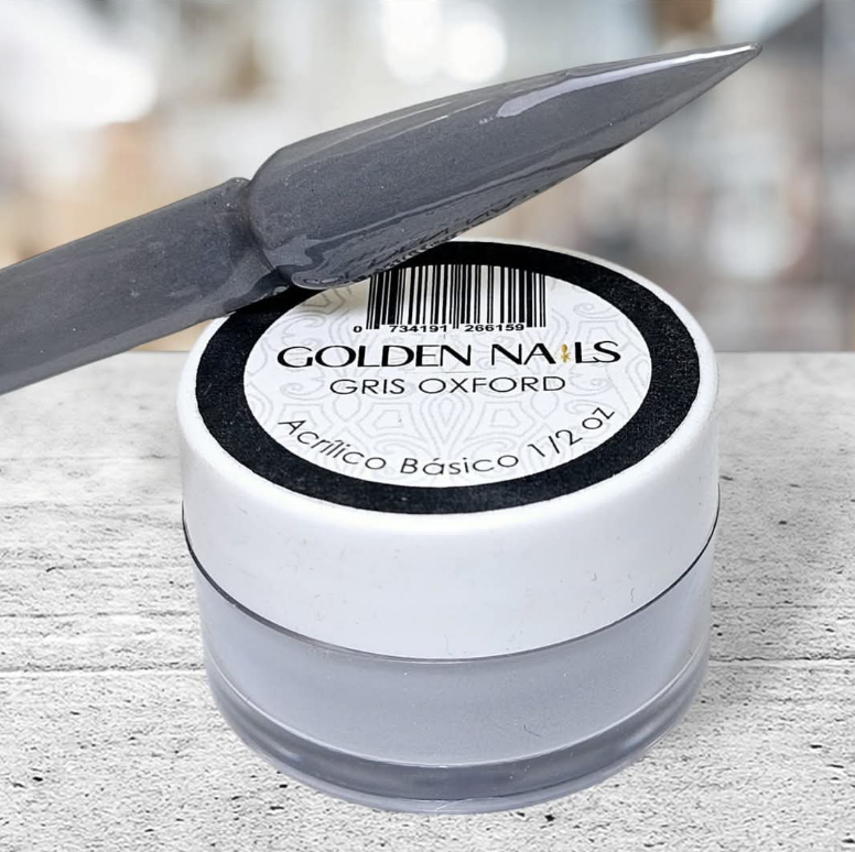 ACRILICO GRIS OXFORD GOLDEN NAILS